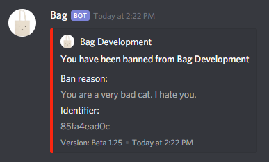 Bot message
