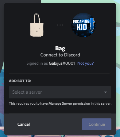 Bag Invite Page
