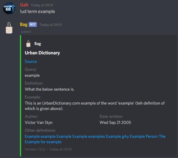 Searching Urban Dictionary